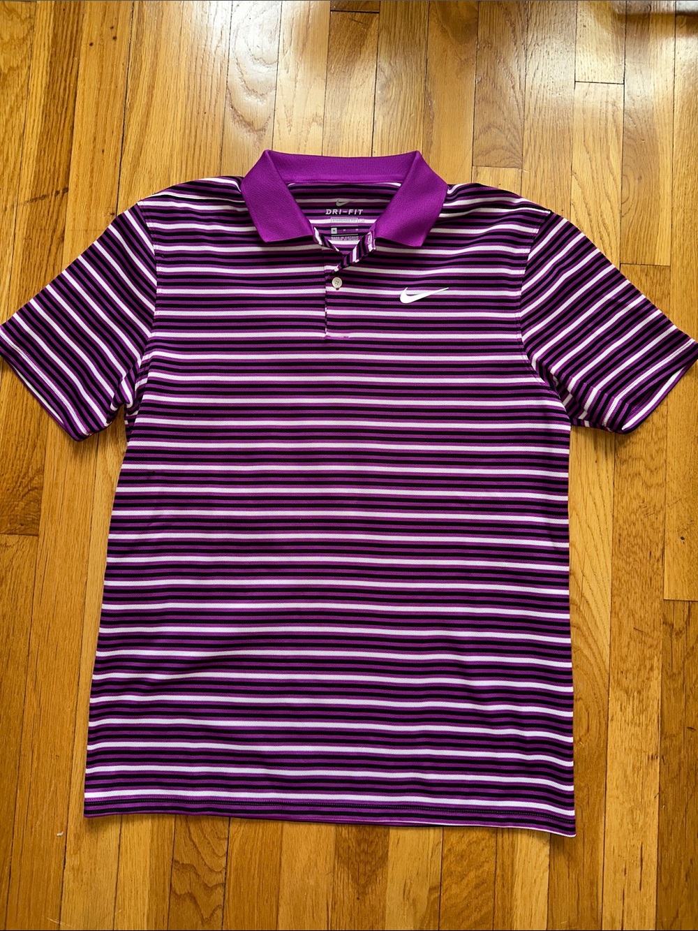Nike Men’s Purple Striped Performance Polo